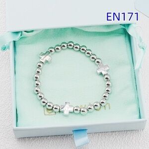 newton Silver Cross Bracelet